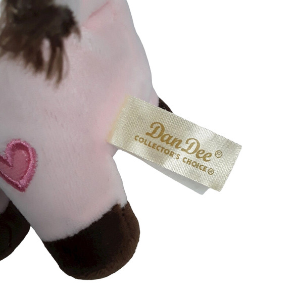 Dan Dee Collectors Choice Giraffe Plush Pink Heart Brown Stuffed Animal Toy 9" - Picture 7 of 8